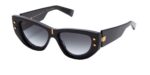 Balmain Women's B - MUSE Black Yellow Gold/Dark Grey Shaded Sunglasses