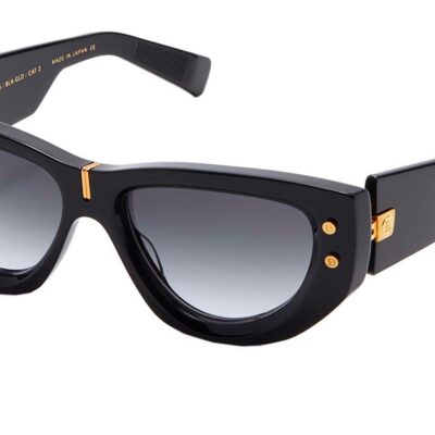 Balmain Women's B - MUSE Black Yellow Gold/Dark Grey Shaded Sunglasses