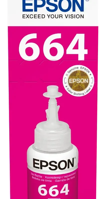 Epson T6643 EcoTank Magenta Ink Bottle (70ml). 7500 Pages @ 5% Coverage