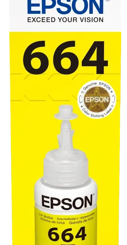 Epson T6644 EcoTank Yellow Ink Bottle (70ml). 7500 Pages @ 5% Coverage
