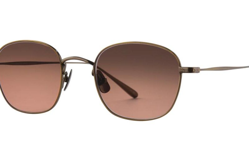 Garrett Leight Men's CASCADE M SUN Antique Gold/Pure Mojave Gradient Sunglasses Garrett Leight Men's CASCADE M SUN Antique Gold/Pure Mojave Gradient Sunglasses