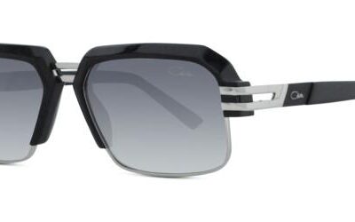 Cazal Unisex 6020/3 Black Silver/Grey Shaded Sunglasses