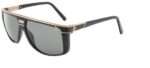 Cazal Men's 673 Black Gold/Green Sunglasses