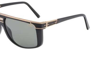 Cazal Men's 673 Black Gold/Green Sunglasses