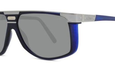 Cazal Men's 673 Night Blue Silver/Light Grey Sunglasses