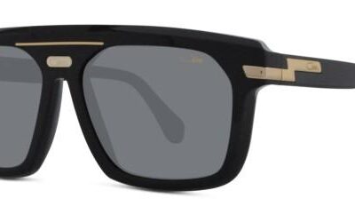 Cazal Men's 8040 Black Gold/Grey Sunglasses