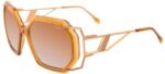 Cazal Men's 8505 Light Brown Gold/Brown Shaded Sunglasses