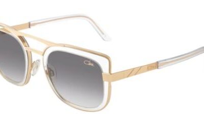 Cazal Men's 9078 Crystal Gold/Grey Shaded Sunglasses
