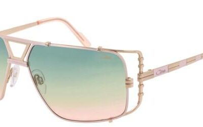 Cazal Men's 9093 Gold Rosewood/Green Shaded Sunglasses