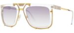 Cazal Men's LEGENDS 648 Crystal/Light Grey Shaded Sunglasses