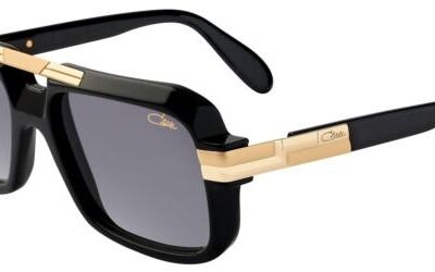 Cazal Unisex LEGENDS 663/3 Black 18Kt Gold/Grey Sunglasses