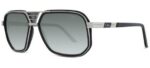 Cazal LEGENDS 666 Black Silver/Grey Green Shaded Sunglasses