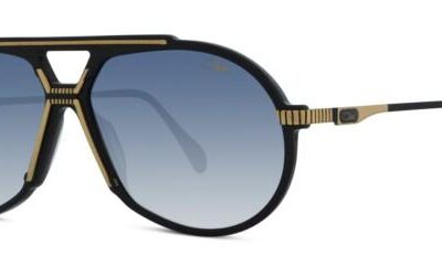 Cazal Men's LEGENDS 888 Black Gold/Blue Silver Shaded Sunglasses