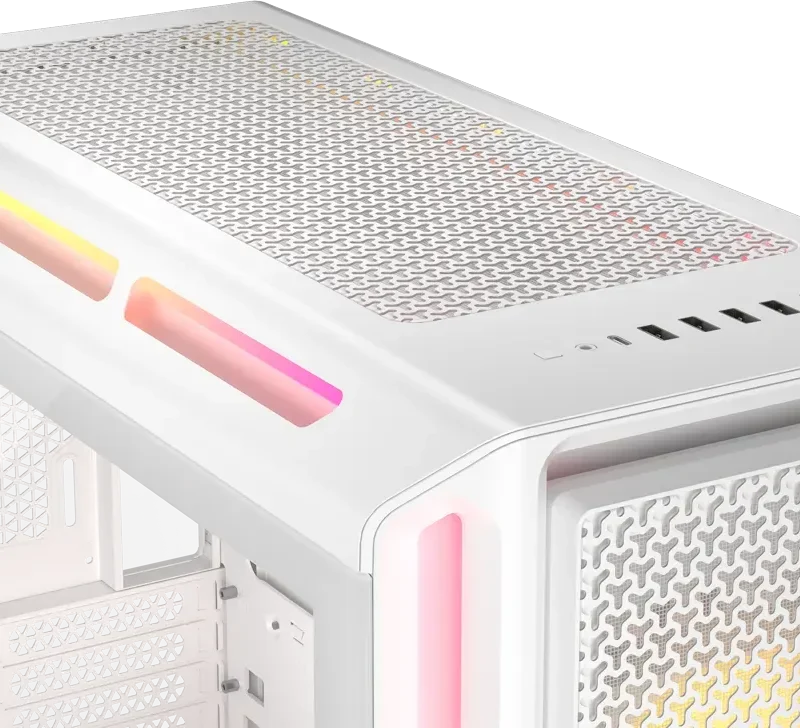 Corsair iCUE LINK 5000T LX RGB Mid-Tower PC Case; White
