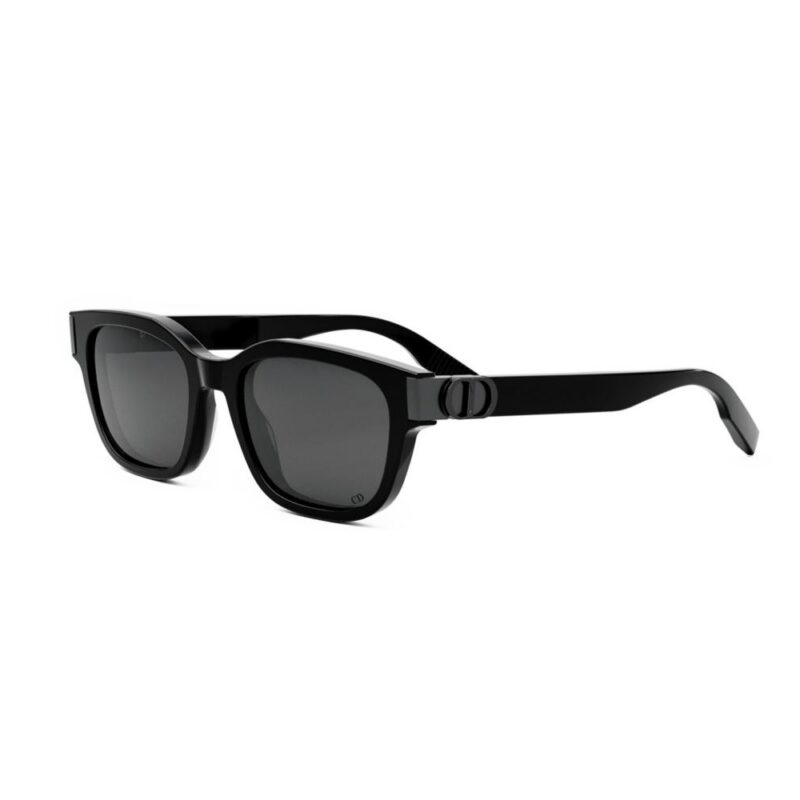 Dior Men's CD ICON S1F Black/Solid Smoke Sunglasses