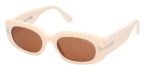 Tom Ford Men's CIELLE FT1187 Ivory/Brown Sunglasses