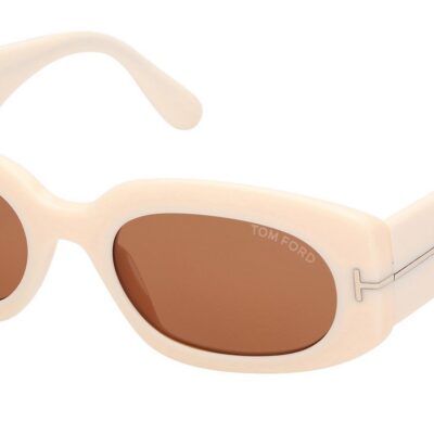 Tom Ford Men's CIELLE FT1187 Ivory/Brown Sunglasses