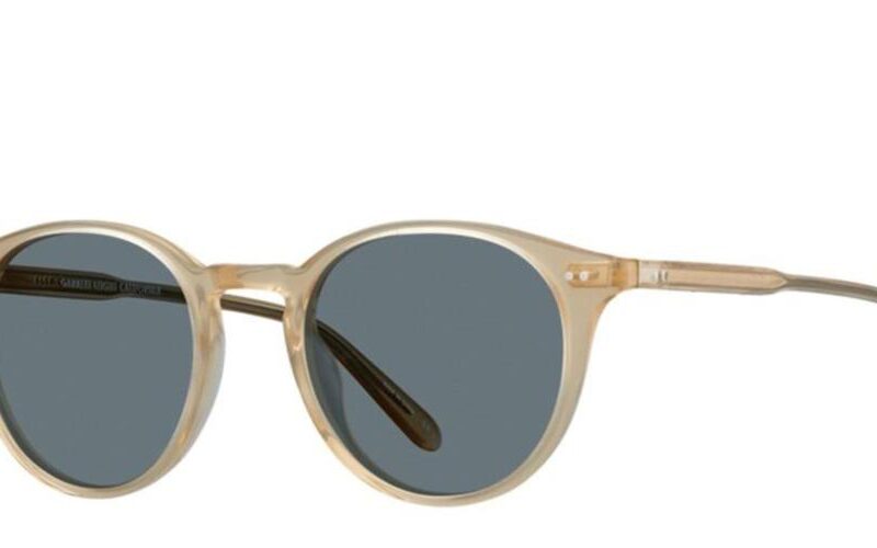 Garrett Leight Men's CLUNE SUN Blonde/Semi-Flat Blue Sunglasses Garrett Leight Men's CLUNE SUN Blonde/Semi-Flat Blue Sunglasses