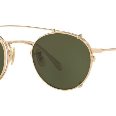 Oliver Peoples Men's COLERIDGE OV 1186 Soft Gold/Green Clip-On Only Eyeglasses