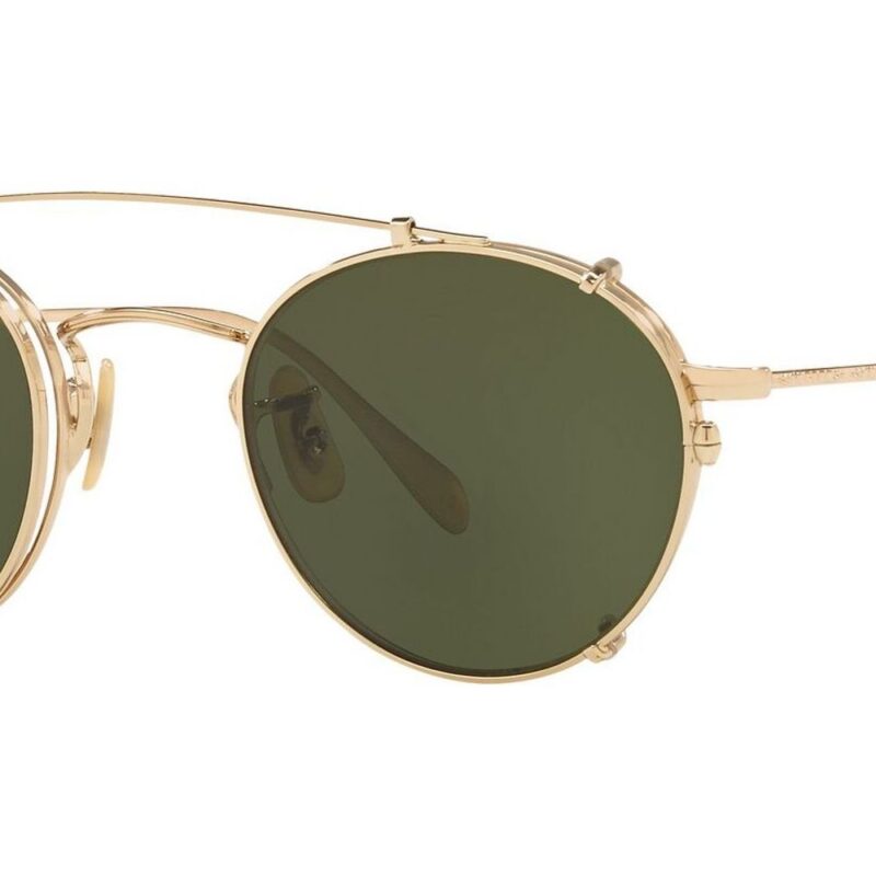 Oliver Peoples Men's COLERIDGE OV 1186 Soft Gold/Green Clip-On Only Eyeglasses