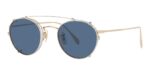 Oliver Peoples Men's COLERIDGE OV 1186 Silver/Blue Clip-On Only Eyeglasses