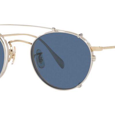 Oliver Peoples Men's COLERIDGE OV 1186 Silver/Blue Clip-On Only Eyeglasses