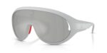 Moncler Men's CONTRAST ME8010 Matte Silver/Silver Mirror Sunglasses