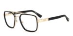 Dsquared2 Men's D2 0064 Gold Black Eyeglasses