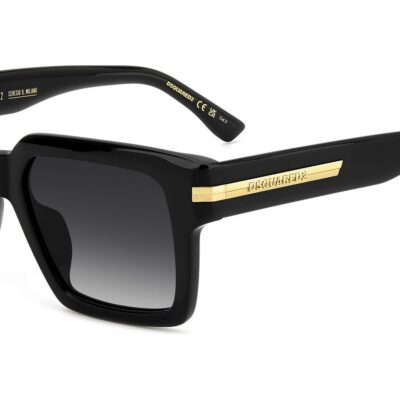 Dsquared2 Men's D2 0161/G/S Black/Grey Shaded Sunglasses