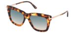 Tom Ford Women's DASHA FT 0822 Havana/Green Shaded Sunglasses