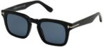 Tom Ford Men's DAX FT 0751 Shiny Black/Blue Sunglasses