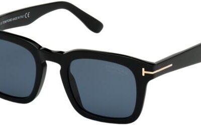 Tom Ford Men's DAX FT 0751 Shiny Black/Blue Sunglasses