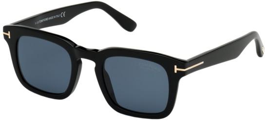 Tom Ford Men's DAX FT 0751 Shiny Black/Blue Sunglasses Tom Ford Men's DAX FT 0751 Shiny Black/Blue Sunglasses