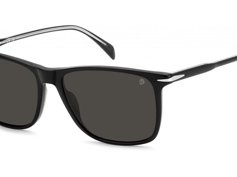 David Beckham Men's DB 1219/S Black/ Grey Polarized Sunglasses