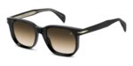 David Beckham Men's DB 7133/S Black/ Brown Shaded Sunglasses
