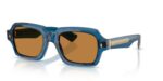 Oliver Peoples DEVANEY OV 5539SU Transparent Blue/Cognac Sunglasses