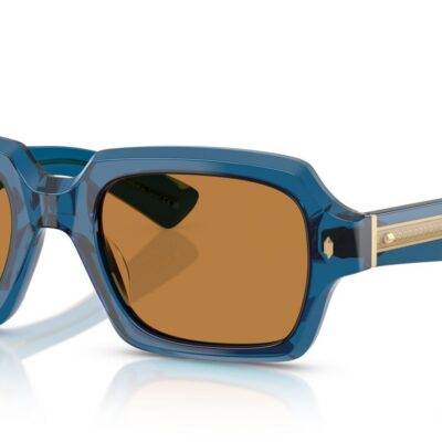 Oliver Peoples DEVANEY OV 5539SU Transparent Blue/Cognac Sunglasses