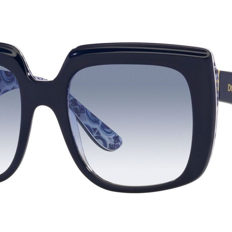 Dolce & Gabbana Women's DG 4414 Black/Blue Shaded Sunglasses Dolce & Gabbana Women's DG 4414 Black/Blue Shaded Sunglasses