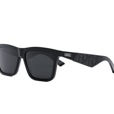 Dior Men's DIORB27 S1I Black/Solid Smoke Sunglasses
