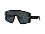 Dior Men's DIORXTREM MU Shiny Black/Blue Mirrored Sunglasses