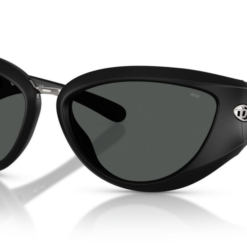 Diesel Men's DL 3007U Matte Black/Dark Grey Sunglasses