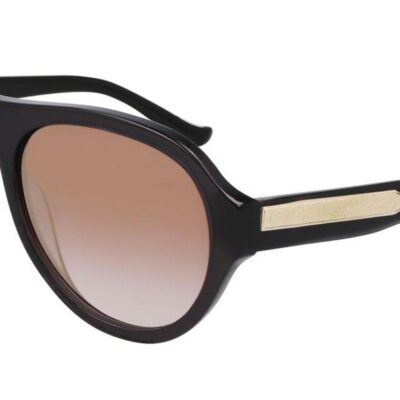 Donna Karan Women's DO514S Black Crystal/Brown Shaded Mirrored Sunglasses