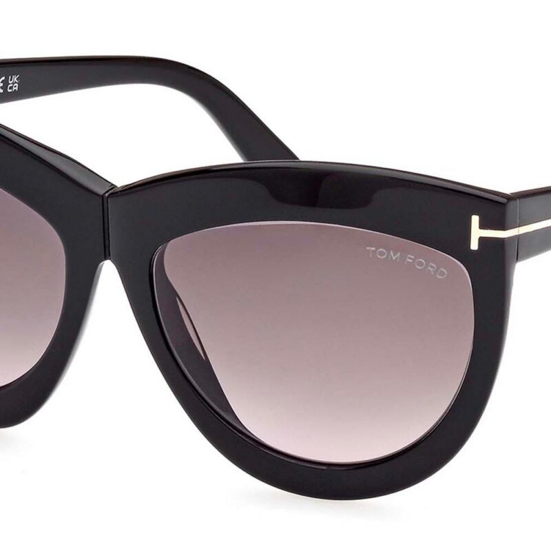 Tom Ford Women's DORIS FT 1112 Black/Smoke Shaded Sunglasses