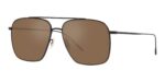 Oliver Peoples DRESNER OV 1320ST Matte Black/Cognac Sunglasses