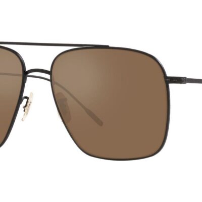 Oliver Peoples DRESNER OV 1320ST Matte Black/Cognac Sunglasses