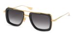 Dita Men's DUBSIGNAL Yellow Gold - Black/Grey To Clear Gradient Sunglasses