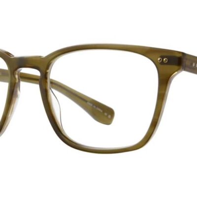 Garrett Leight Men's EARVIN Matte Olive Tortoise Eyeglasses