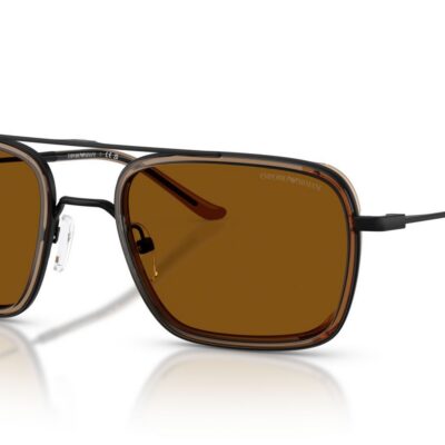 Emporio Armani Men's EA 2162 Matte Black/Dark Bronze Sunglasses