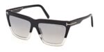 Tom Ford Women's EDEN FT 1110 Black Crystal/Smoke Sunglasses