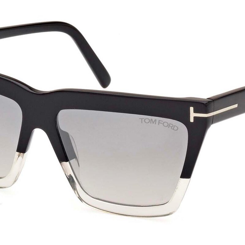 Tom Ford Women's EDEN FT 1110 Black Crystal/Smoke Sunglasses